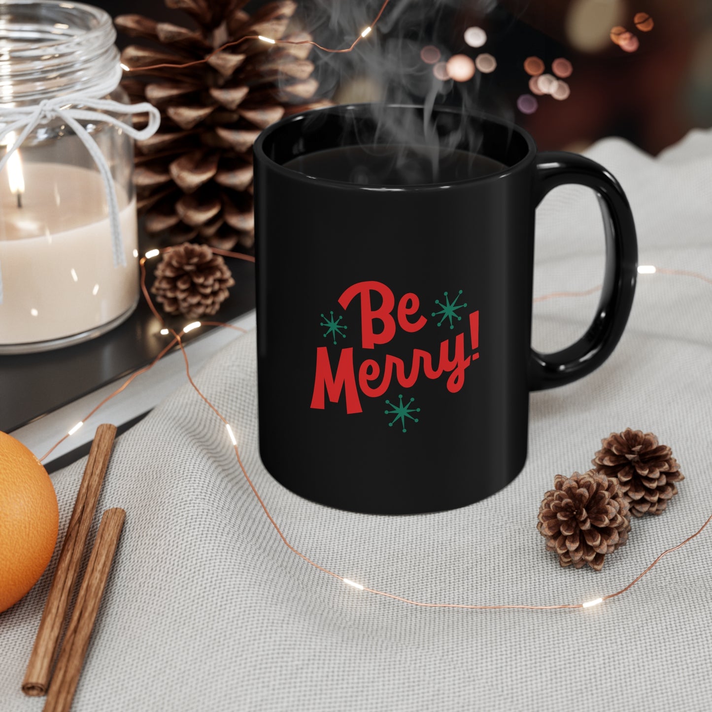 Snowed In Couple -  11oz Black Mug