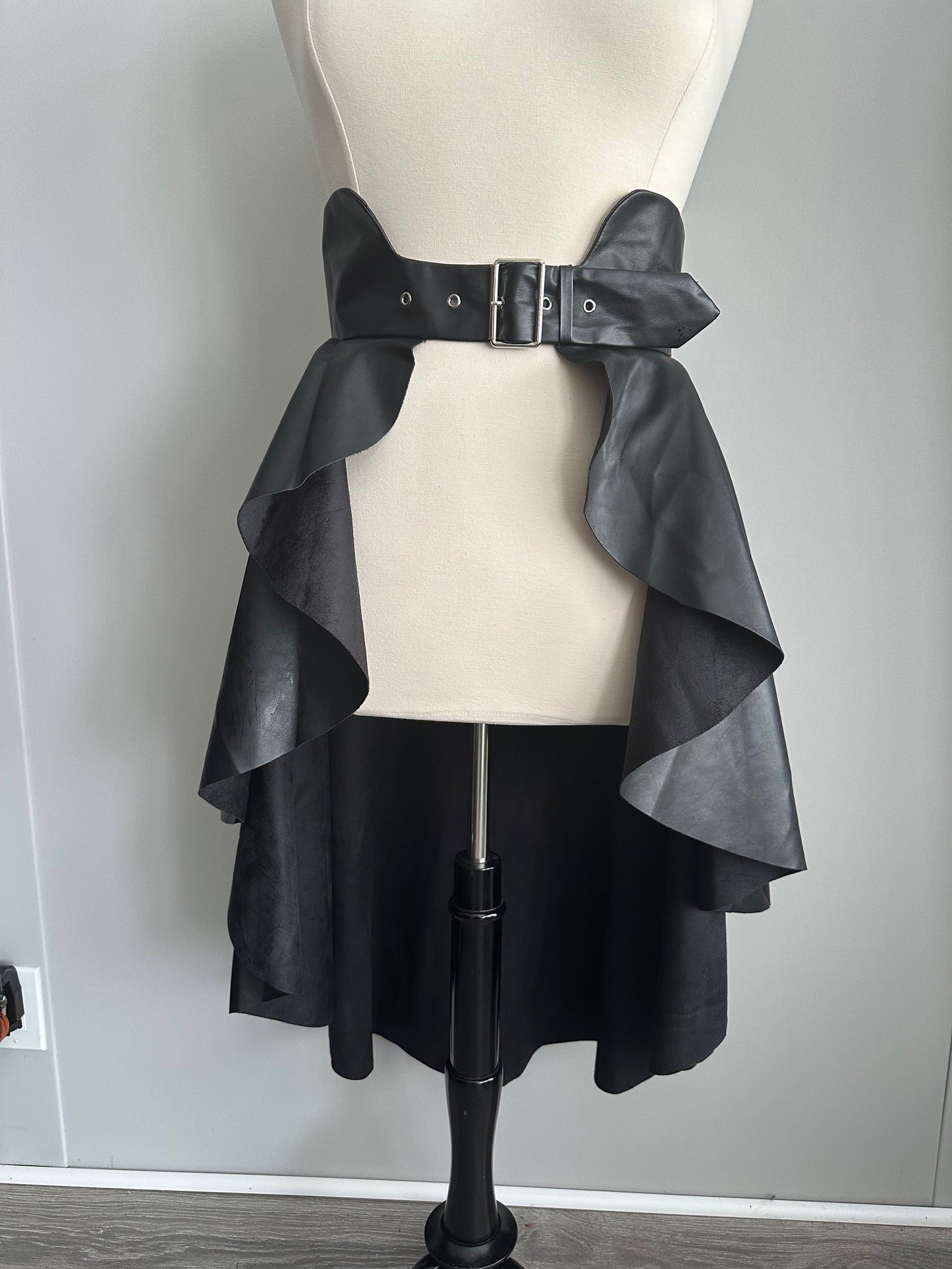 Long Peplum Skirt - Belt
