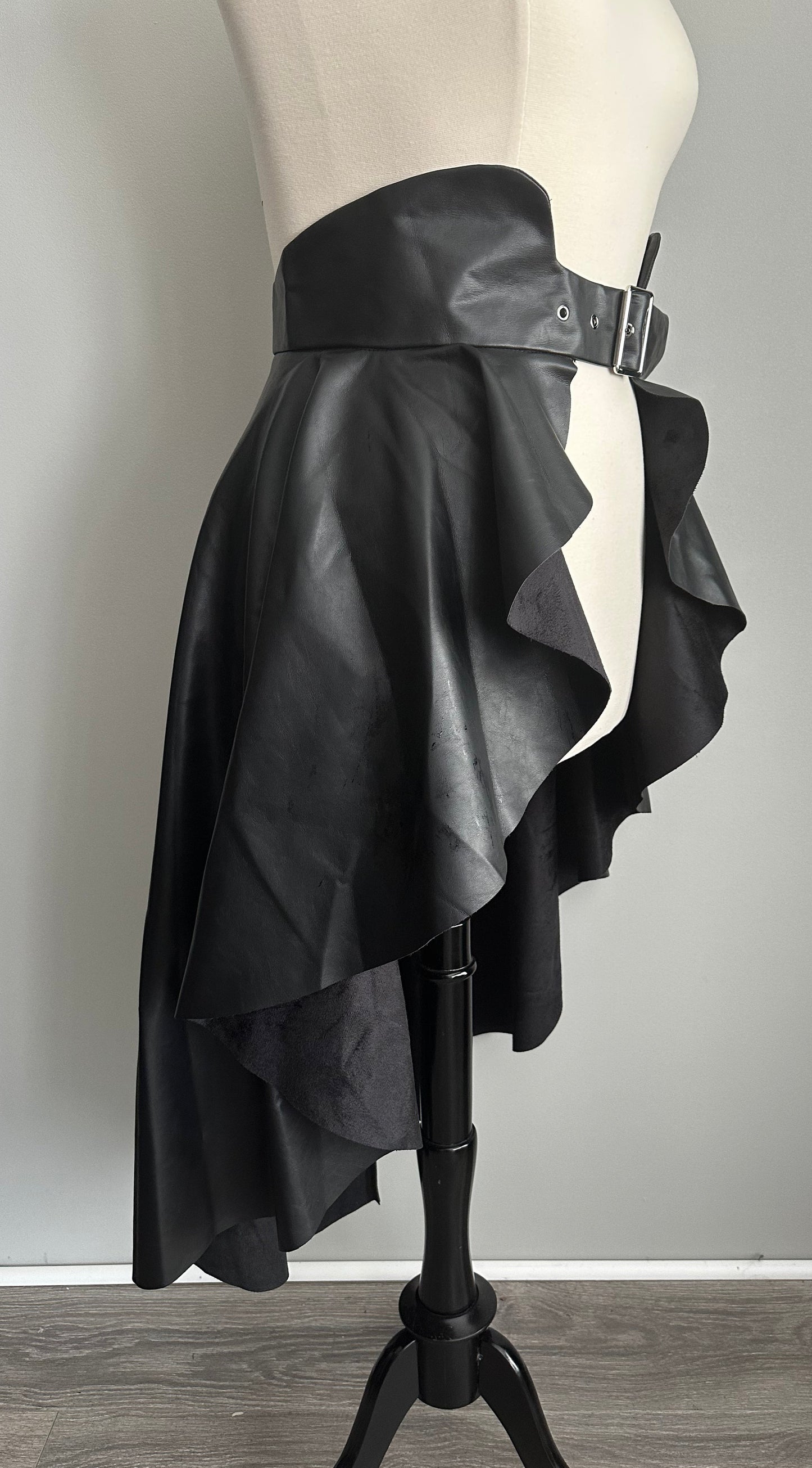 Long Peplum Skirt - Belt