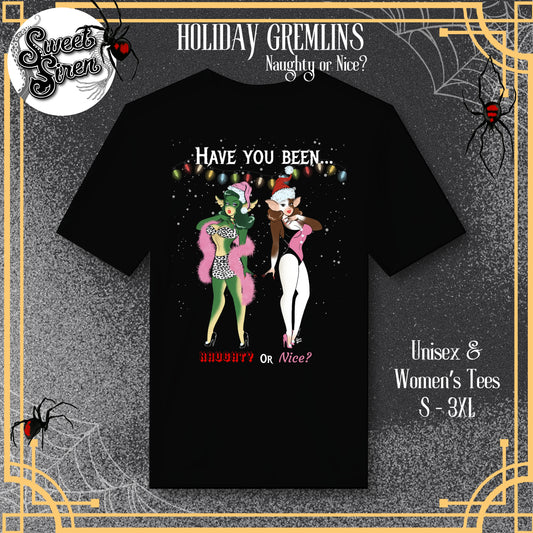 Naughty or Nice Gremlin Babes - Unisex Tee