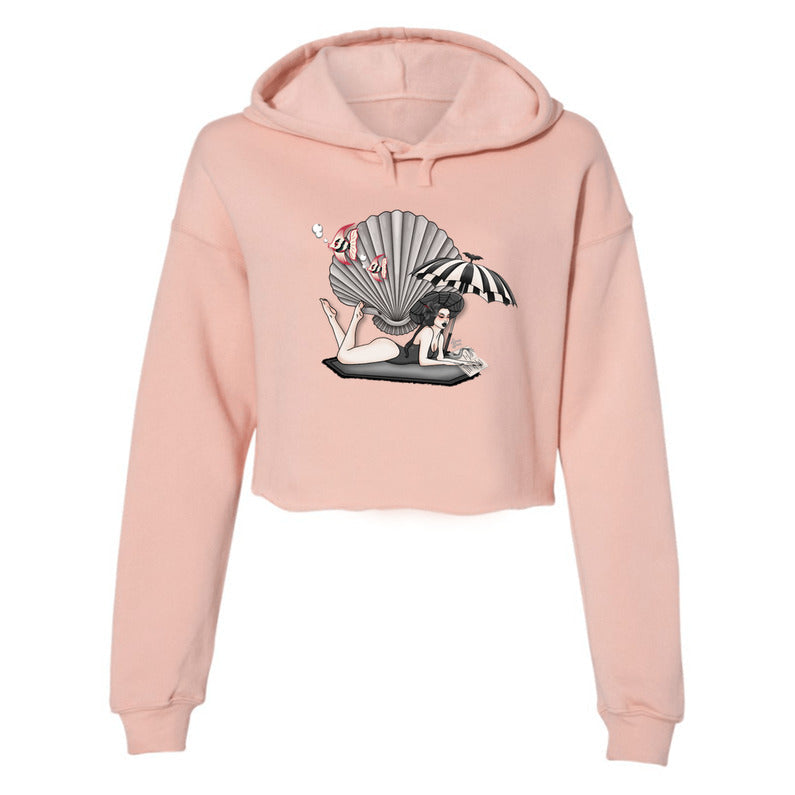 MerGoth - Peach Pink color - Cropped Hoodie