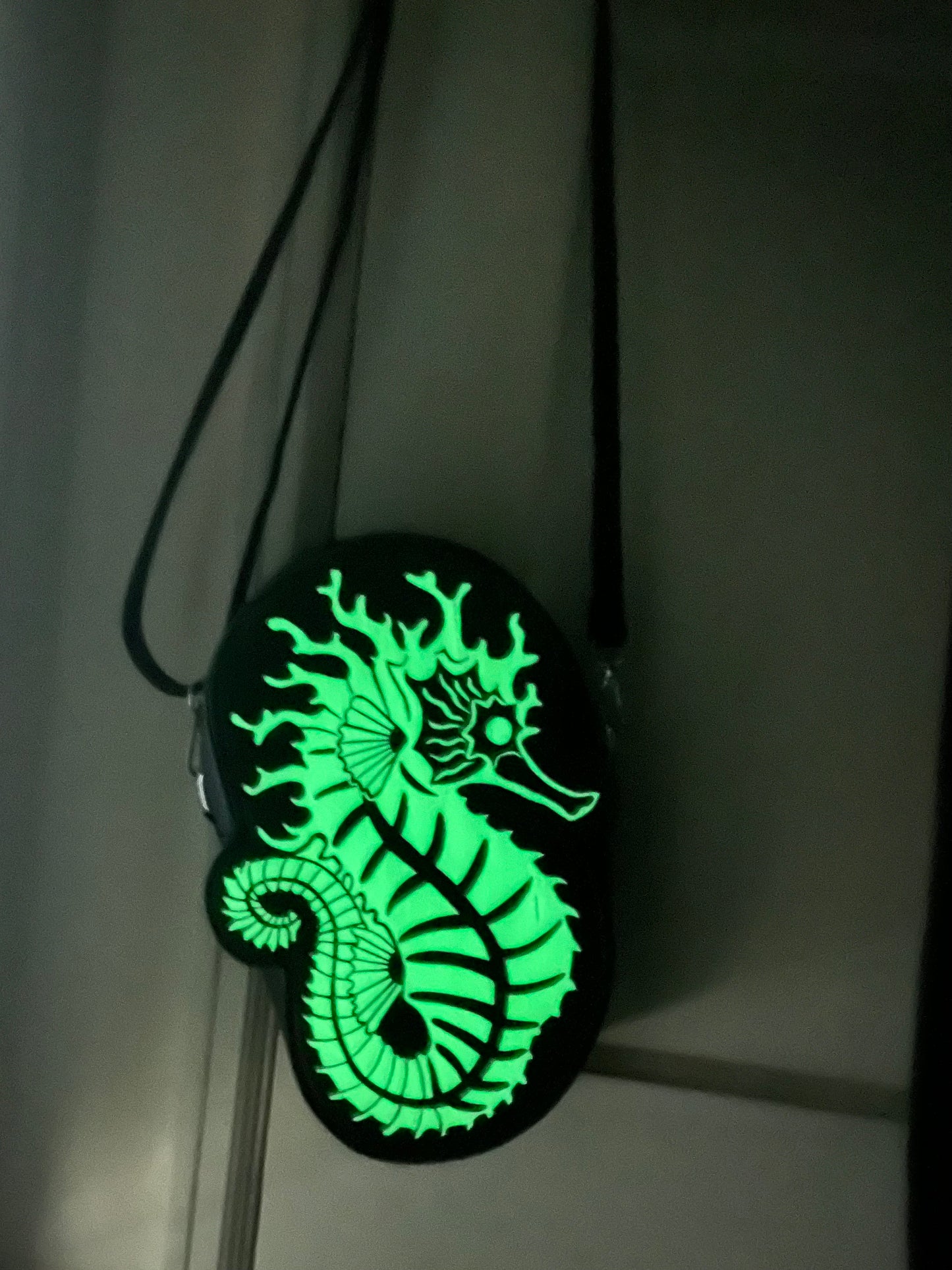 Ghastly Siren Skeleton Seahorse Purse -GLOW IN THE DARK
