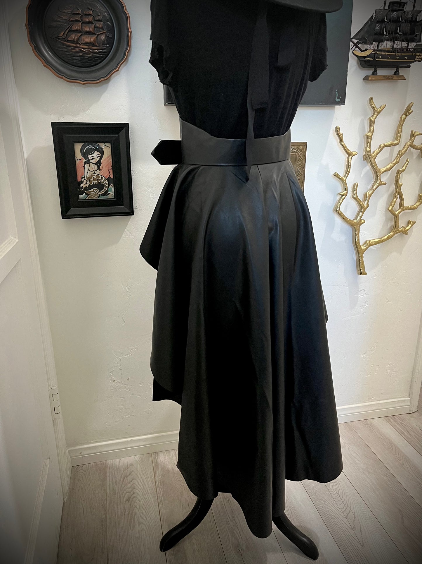 Long Peplum Skirt - Belt