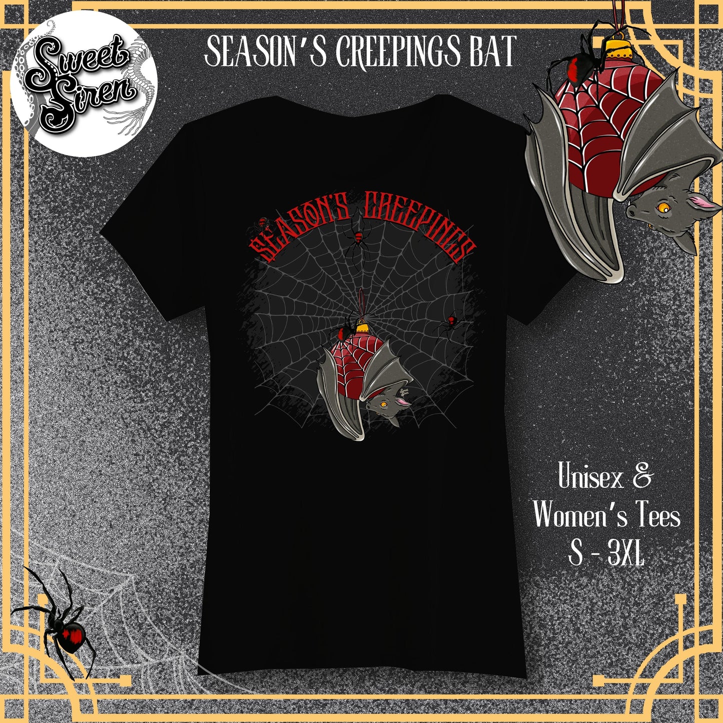 Season's Creepings Bat - Women's Tee