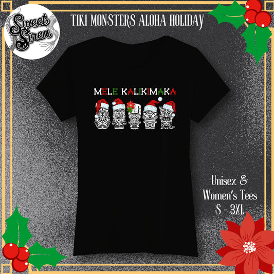 Tiki Monsters Aloha Holiday - Women's Tee