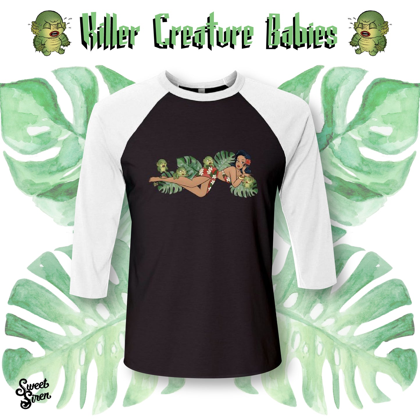Creature Babies - Unisex 3\4 Sleeve Baseball Tee