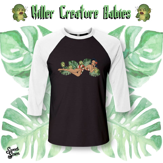 Creature Babies - Unisex 3\4 Sleeve Baseball Tee
