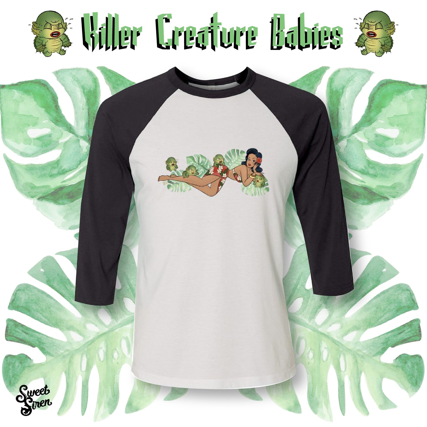 Creature Babies - Unisex 3\4 Sleeve Baseball Tee