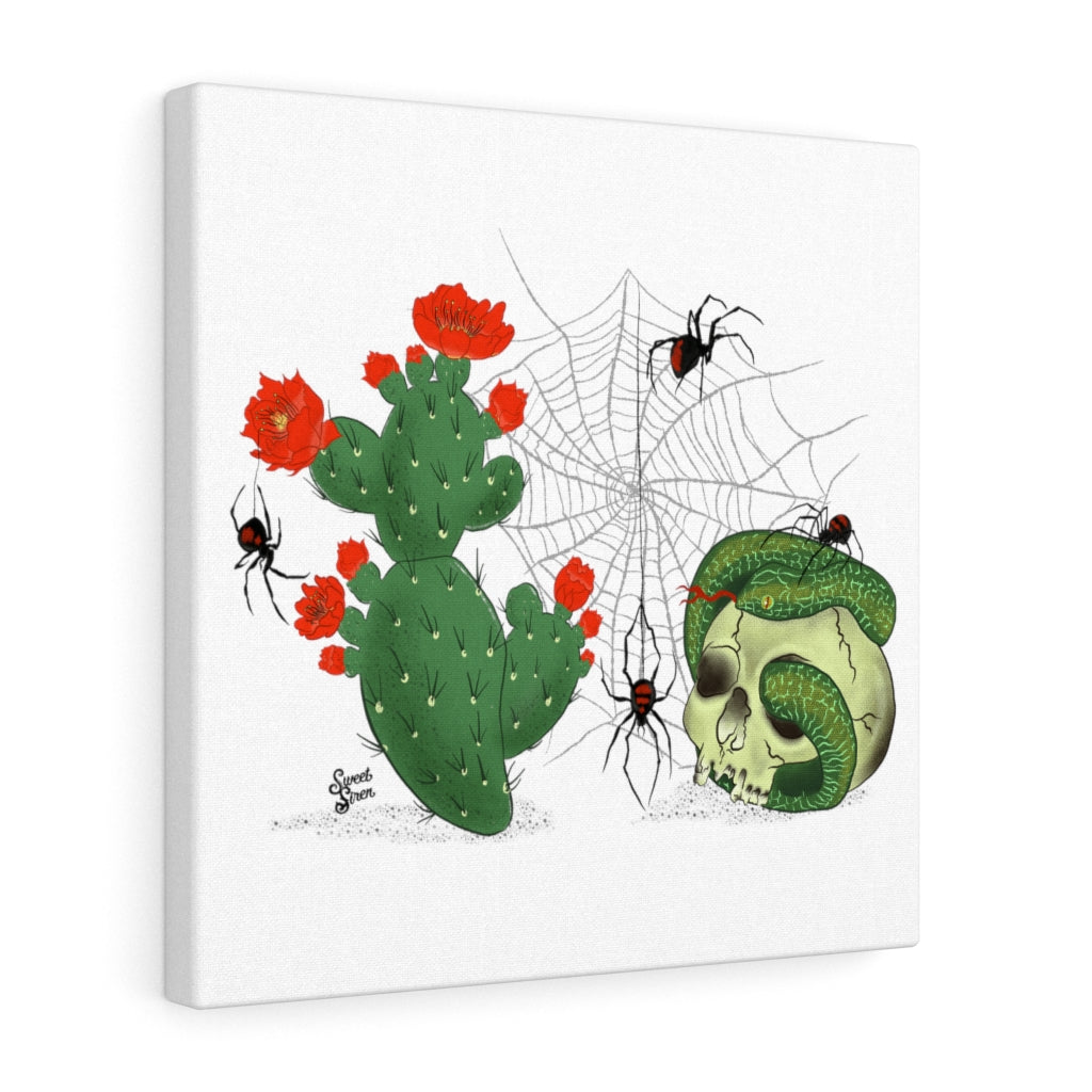 Goth Western Spiderweb - Canvas Print