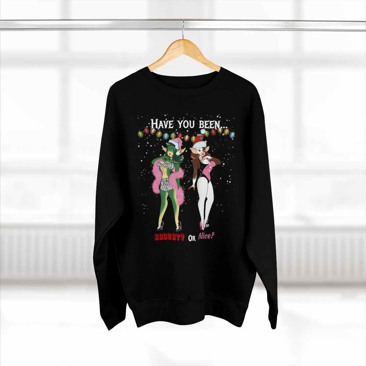Naughty or Nice Gremlin Babes - Unisex Crewneck Sweatshirt