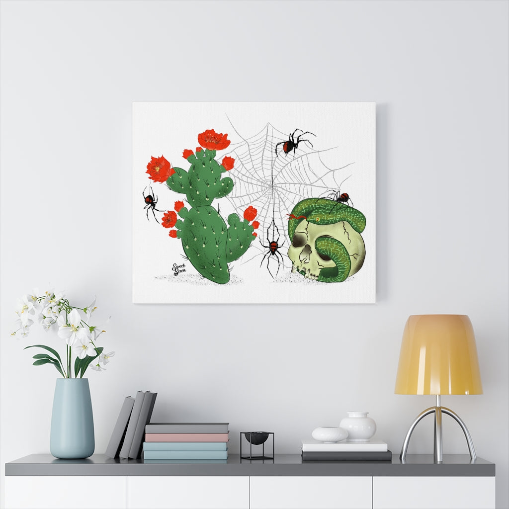 Goth Western Spiderweb - Canvas Print