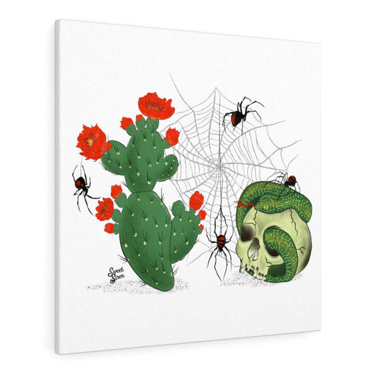Goth Western Spiderweb  - Canvas Print
