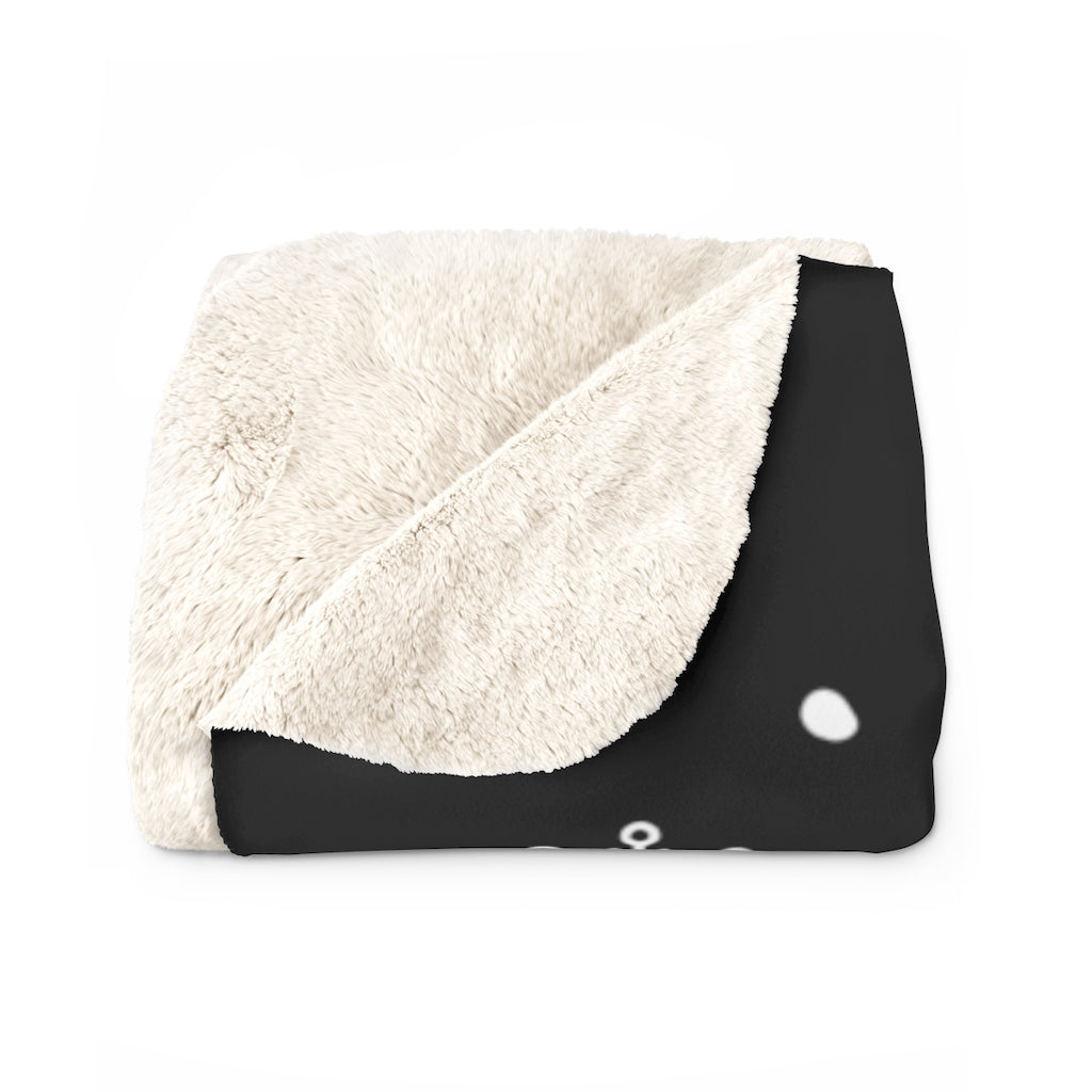 Snowed In -Black- Sherpa Fleece Blanket