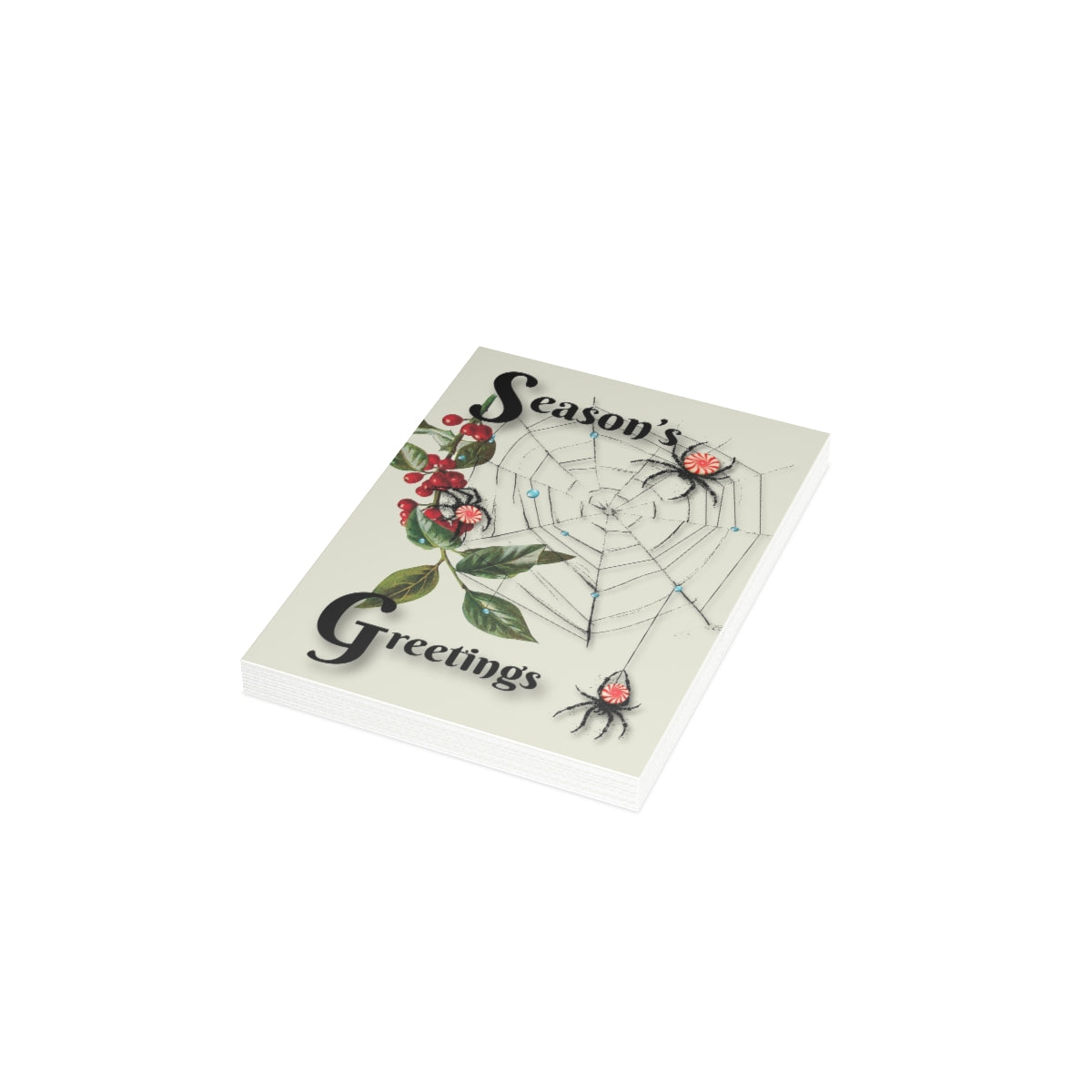 Peppermint Spiderweb - Folded Greeting Cards