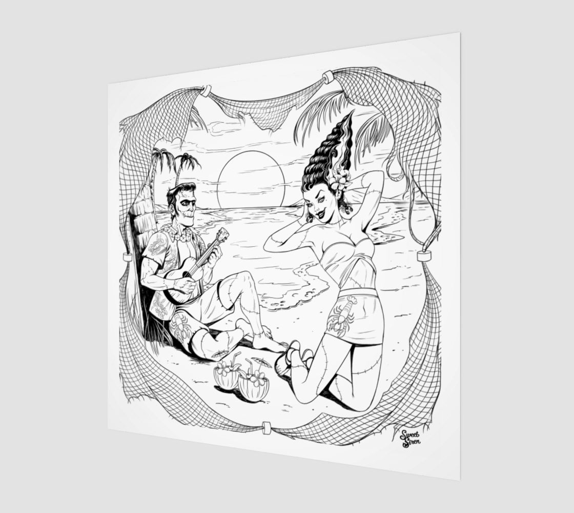 We're Alive! - Fine Art Print - Black Ink 8"x8"