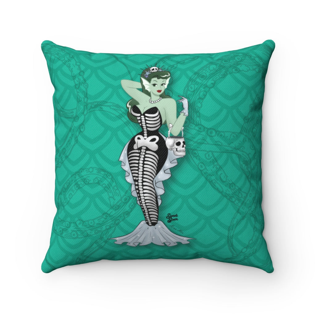 Skeleton Mermaid Babe - Pillow