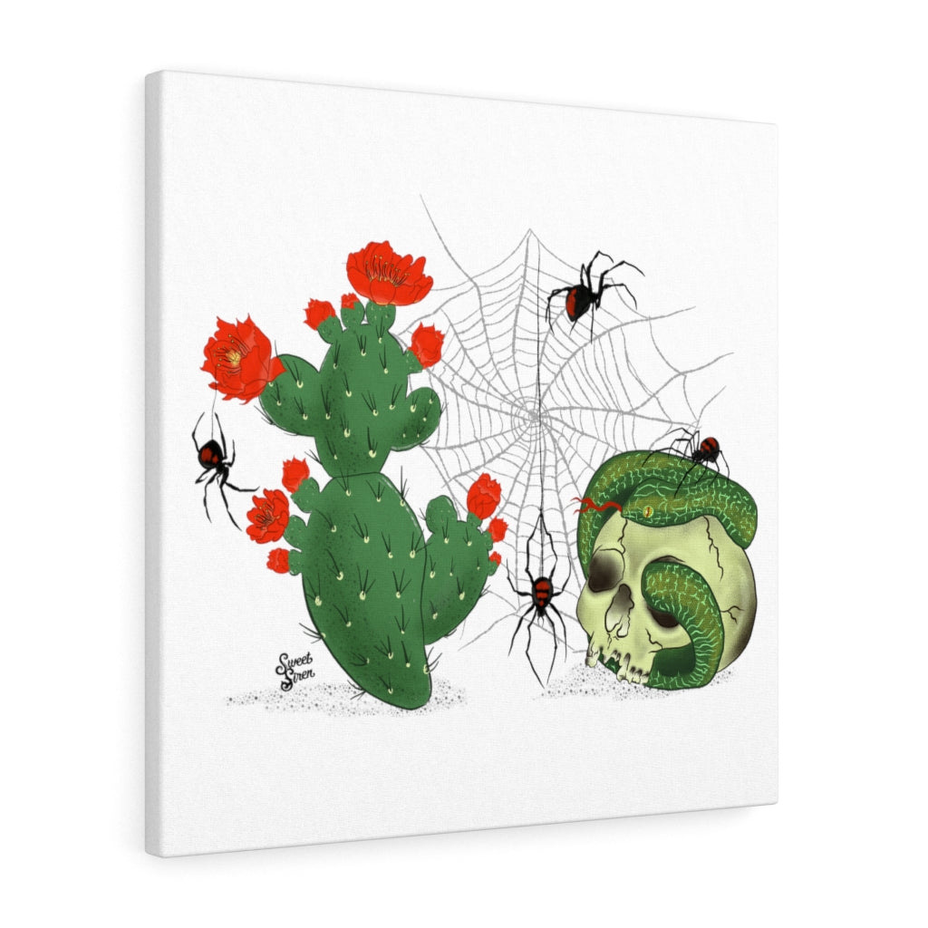 Goth Western Spiderweb - Canvas Print