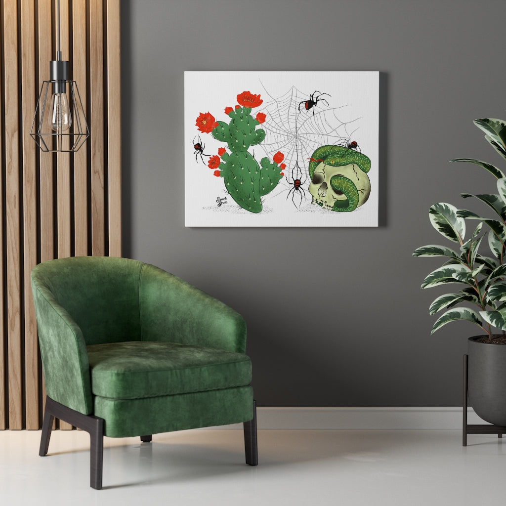 Goth Western Spiderweb - Canvas Print