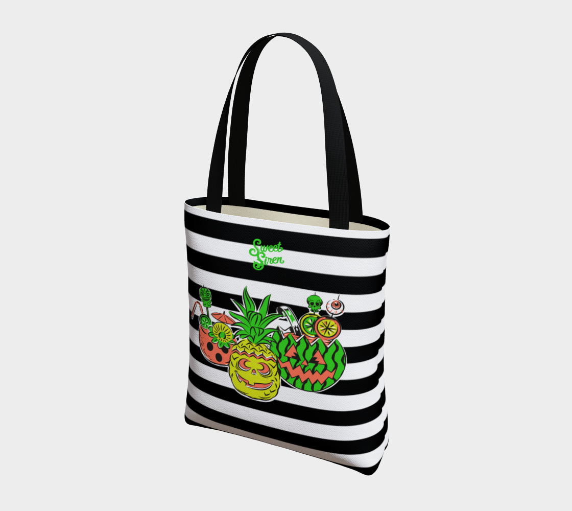 SummerWeen Tiki - Stripe - Basic Tote