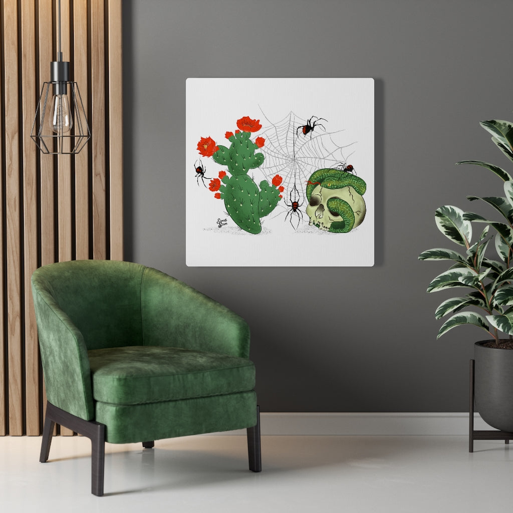 Goth Western Spiderweb - Canvas Print