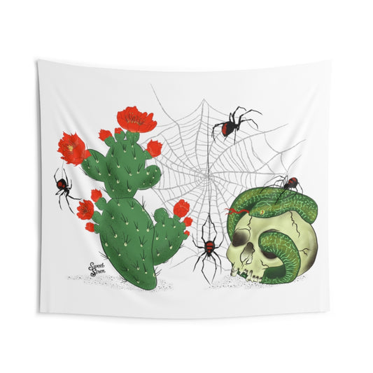 Goth Western Spiderweb - Wall Tapestry