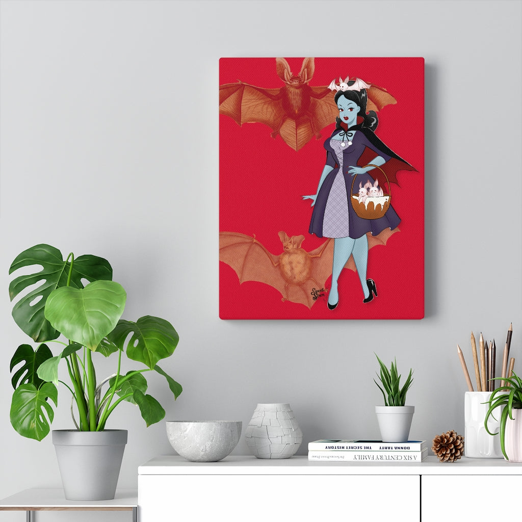 Vampire Bat Lady - Canvas Print
