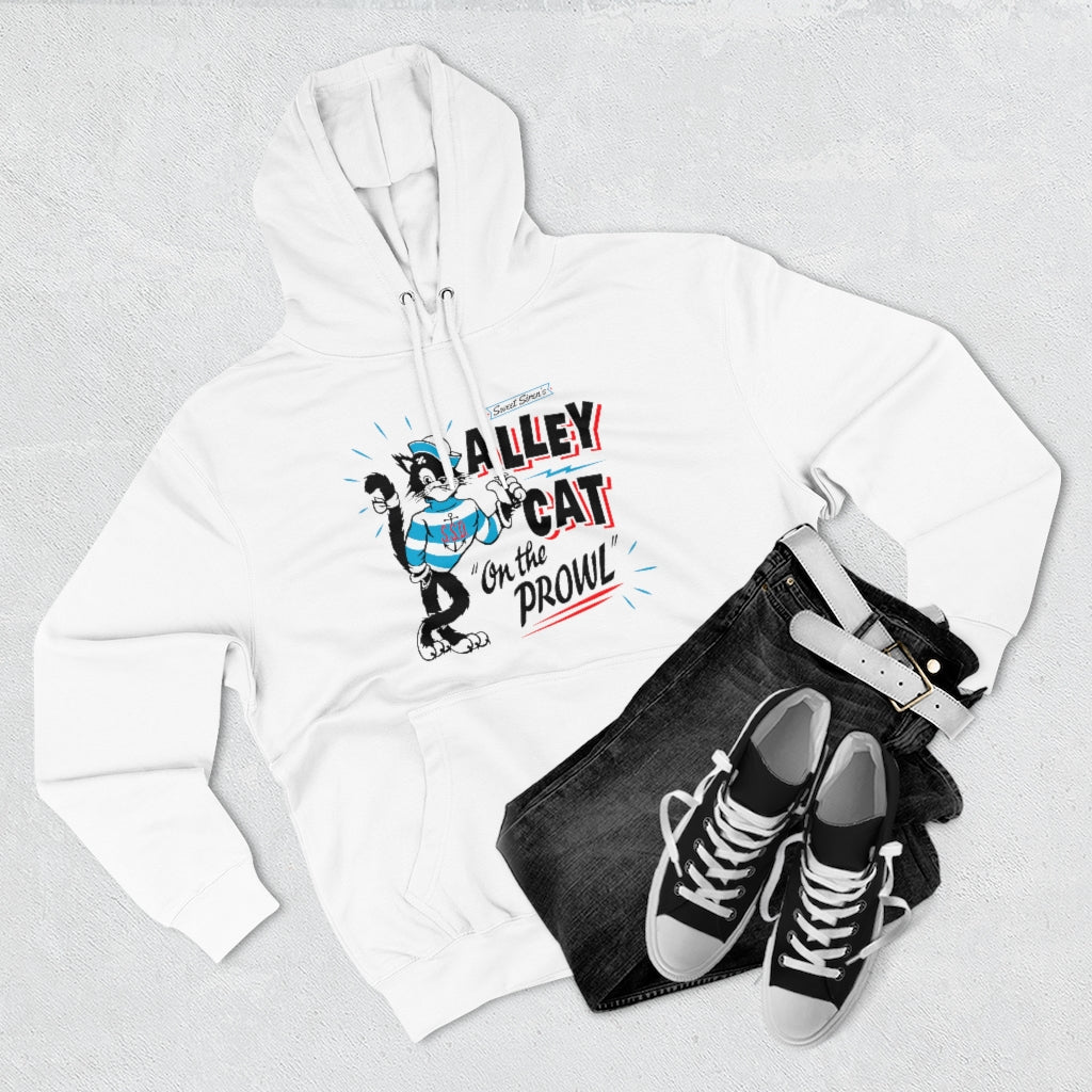 Alley Cat on the Prowl - Unisex Pullover Hoodie