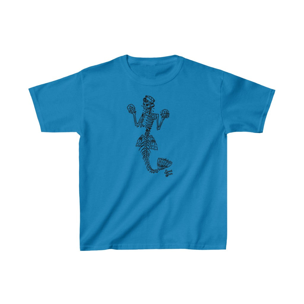 Skeleton Mermaid - Youth Kids Tee