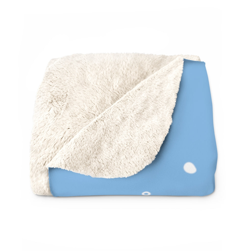 Snowed In - Powder Blue - Sherpa Fleece Blanket