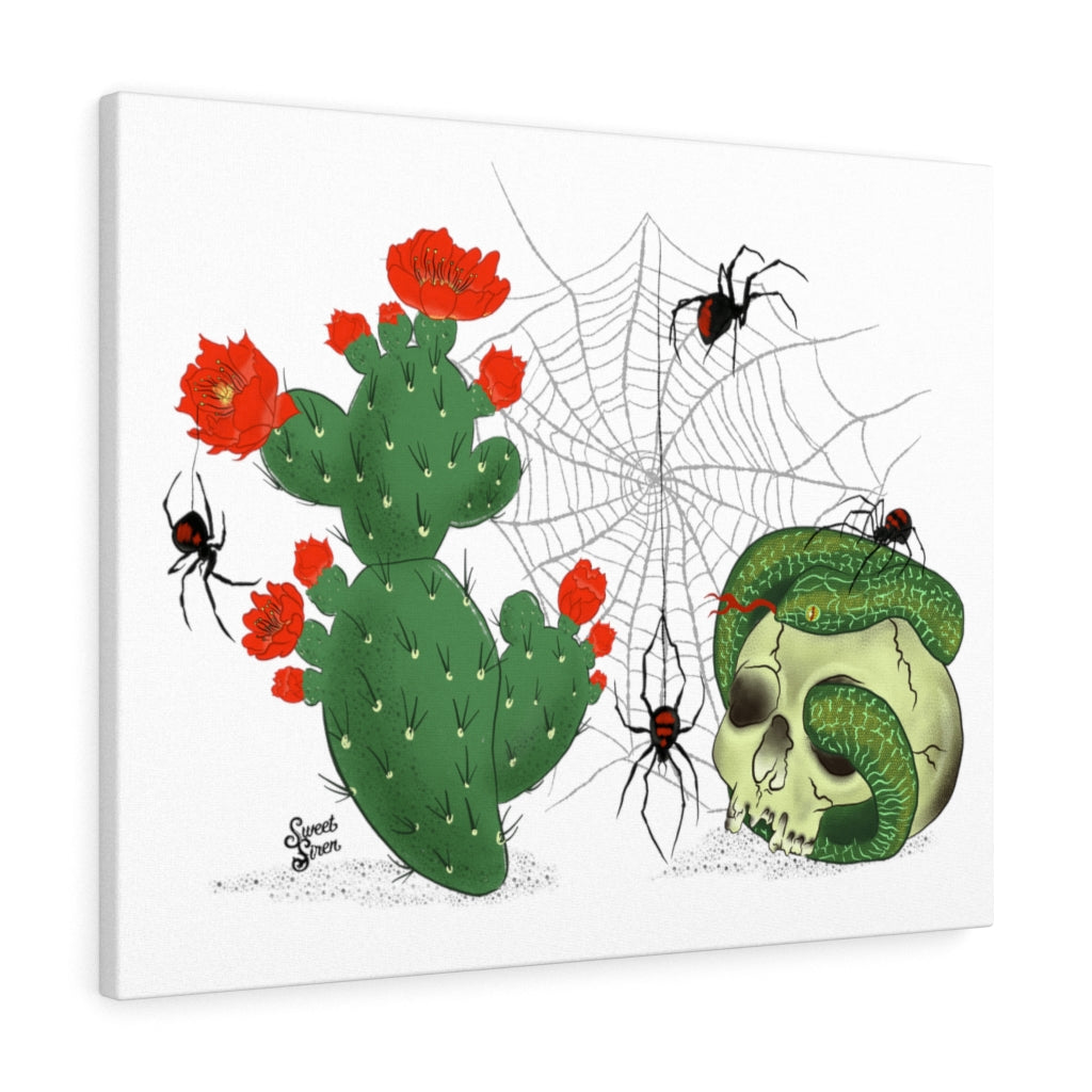 Goth Western Spiderweb - Canvas Print