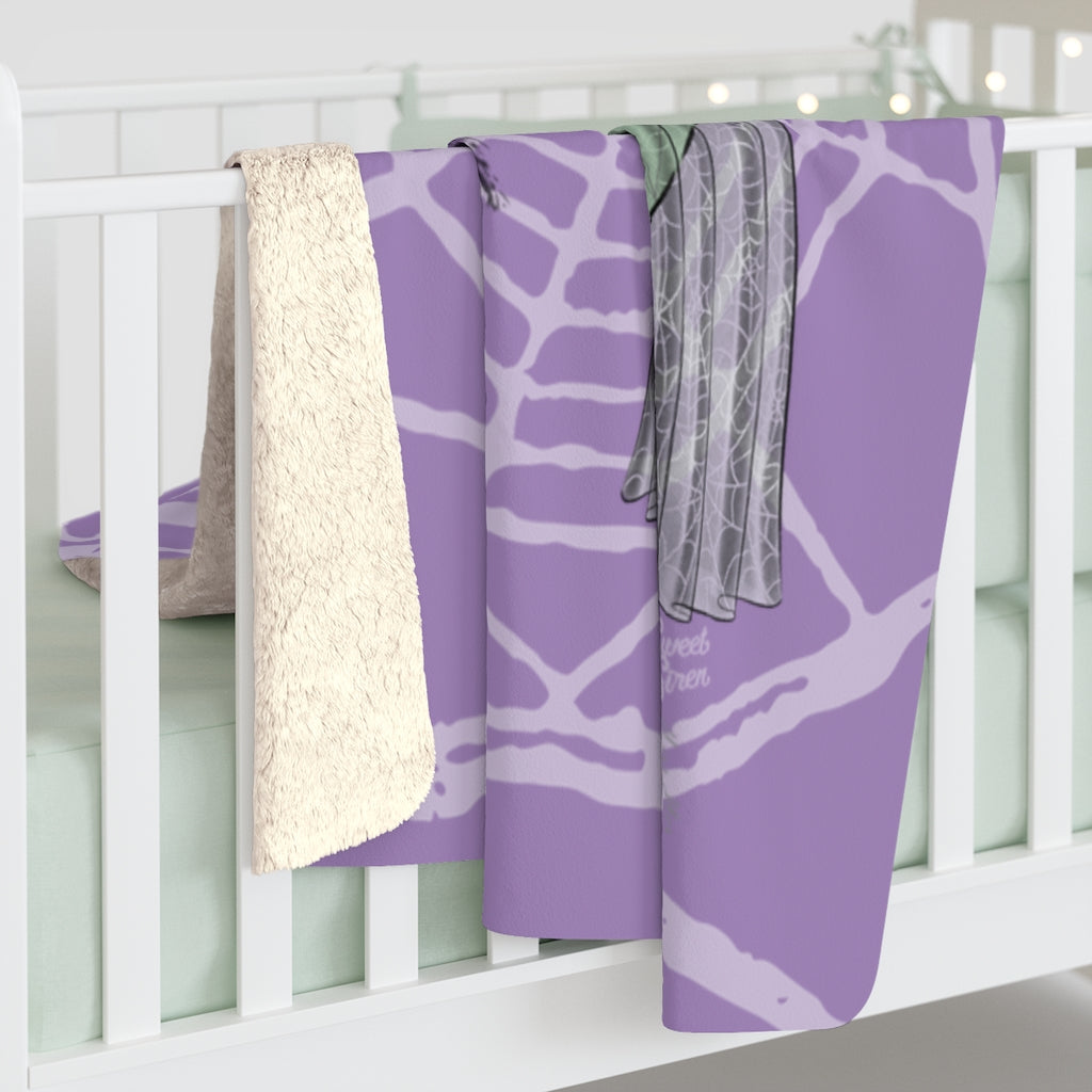 Spider Web Babe - Sherpa Fleece Blanket
