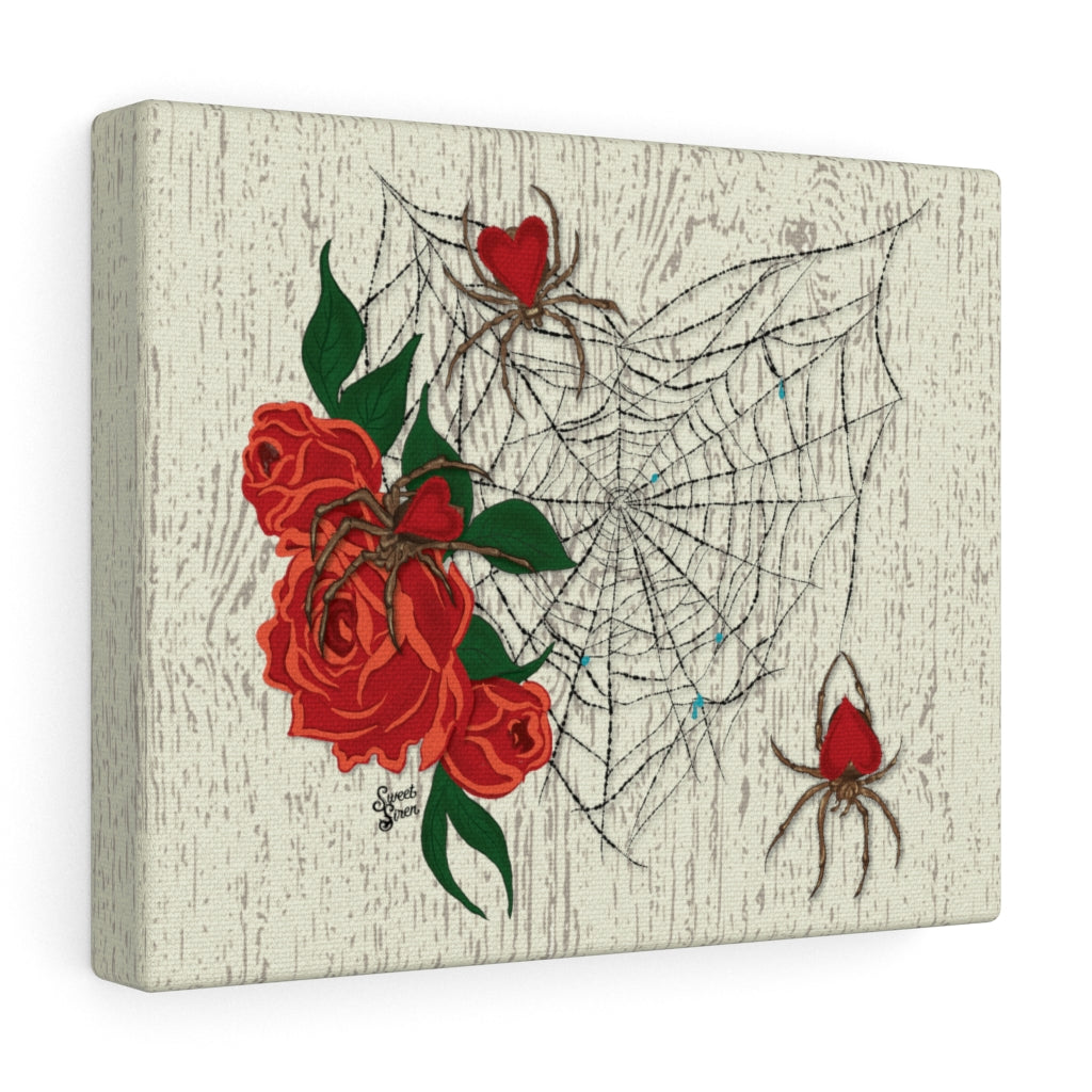 Valentine's Spider Web - Canvas Print
