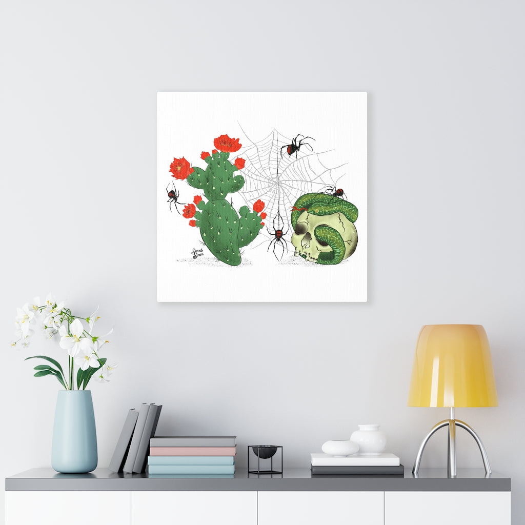 Goth Western Spiderweb - Canvas Print