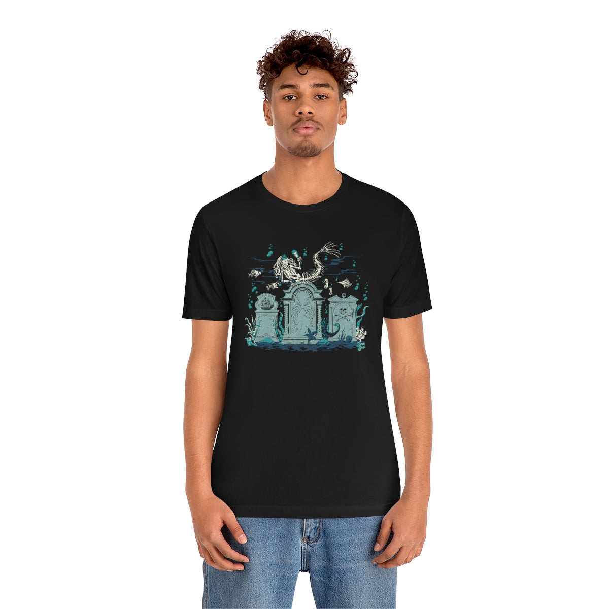 Skeleton Mermaid Graveyard - Unisex Tee