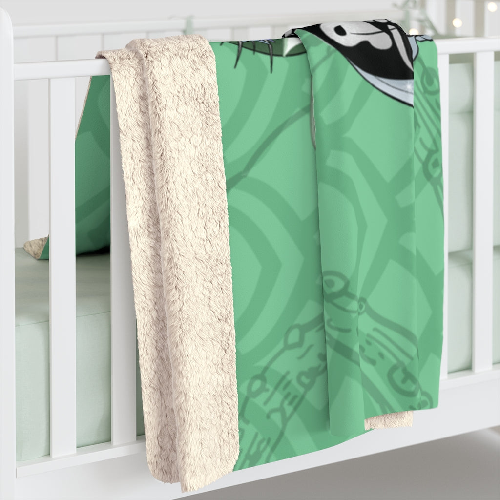 Skeleton Mermaid Babe - Sherpa Fleece Blanket