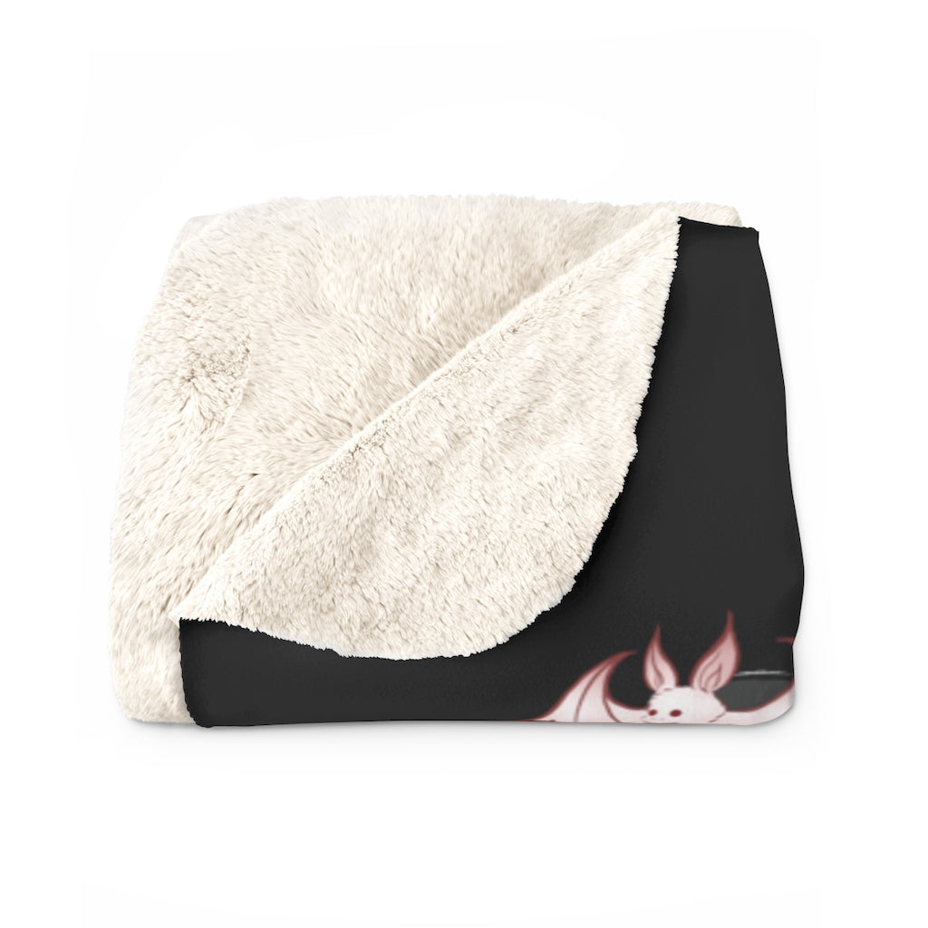 3 Trick or Treat Babes -All Black - Sherpa Fleece Blanket