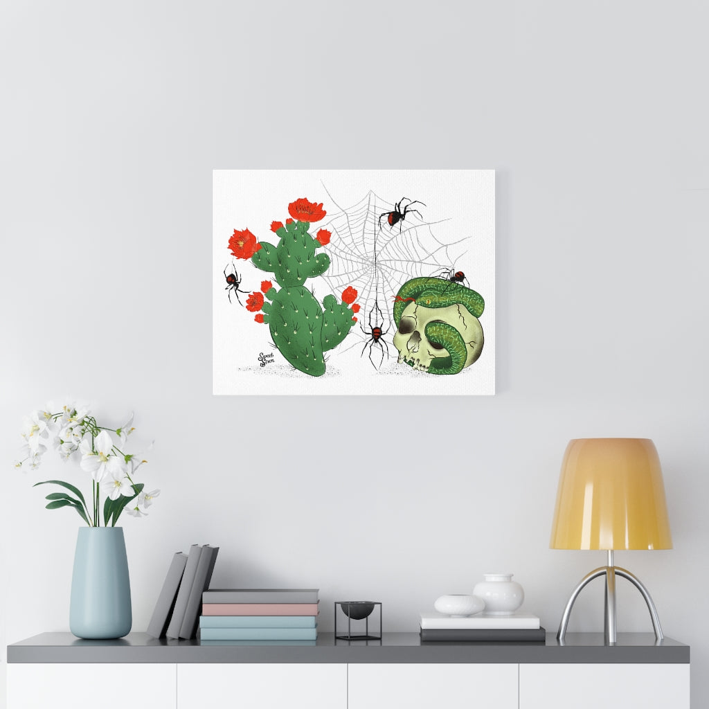 Goth Western Spiderweb - Canvas Print