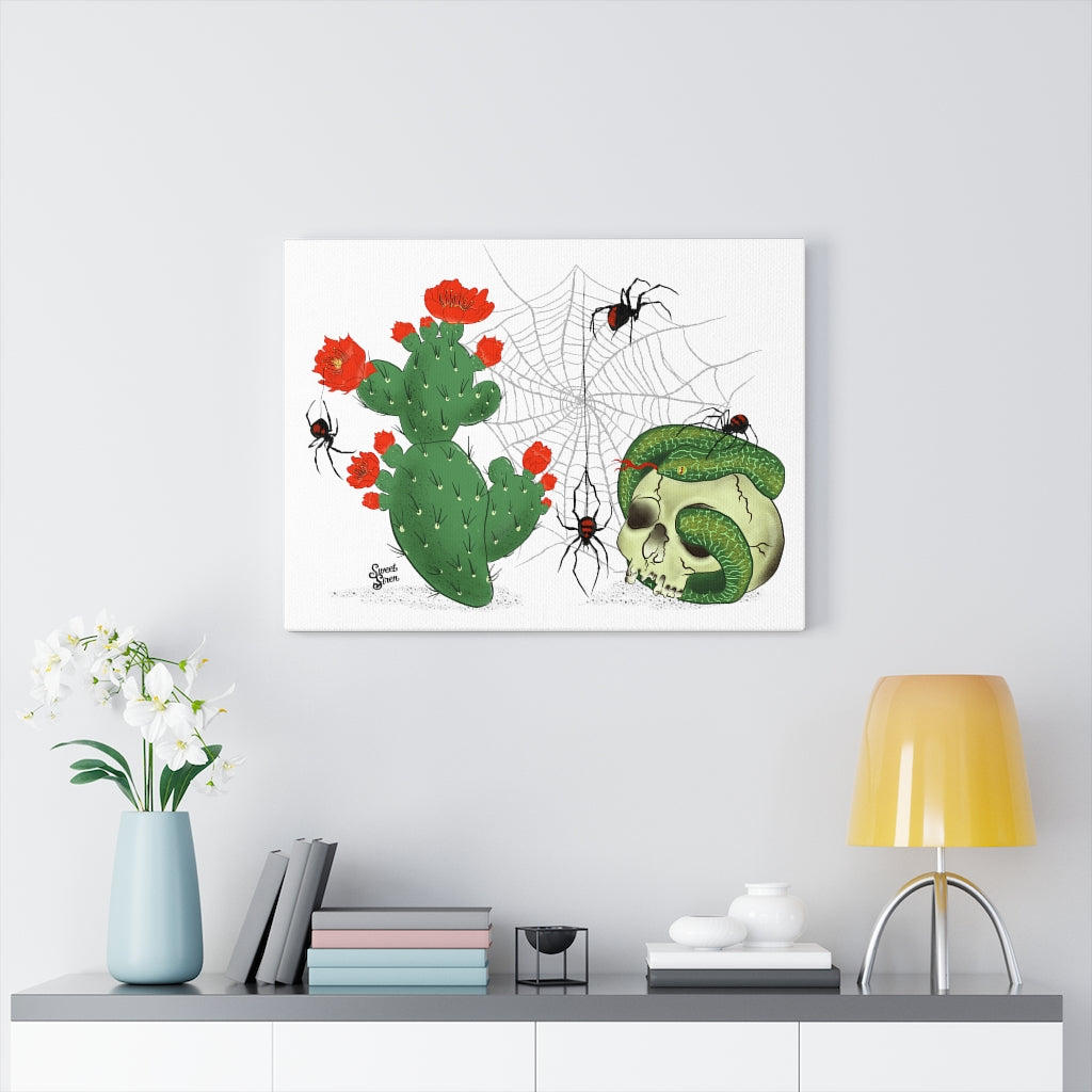 Goth Western Spiderweb - Canvas Print