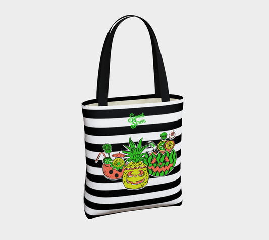 SummerWeen Tiki  - Stripe - Basic Tote