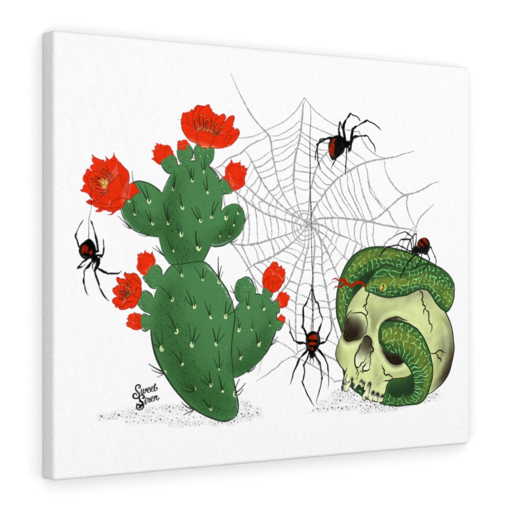 Goth Western Spiderweb - Canvas Print