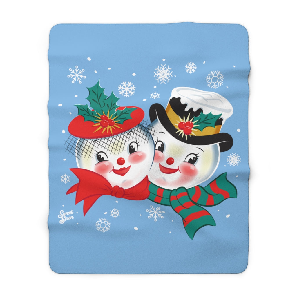 Snowed In - Powder Blue - Sherpa Fleece Blanket
