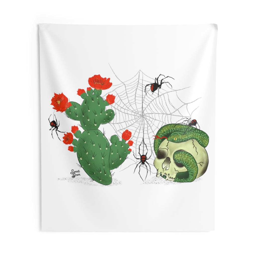 Goth Western Spiderweb - Wall Tapestry