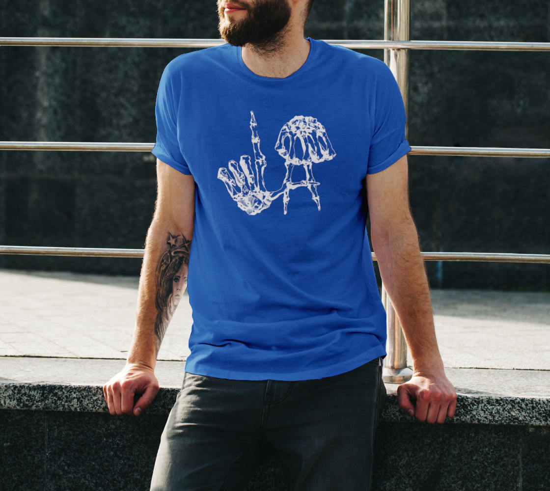 LA Skeleton Hands - UNISEX DODGER BLUE Tee