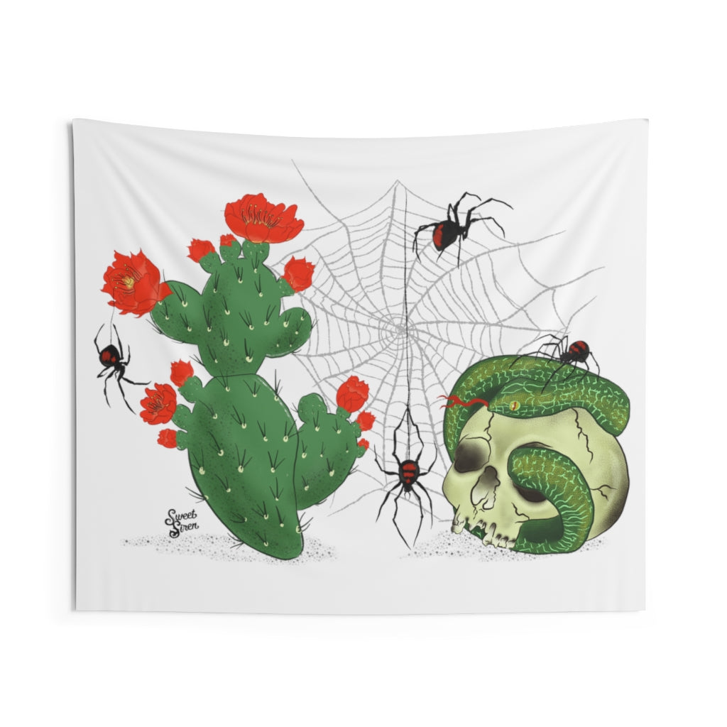 Goth Western Spiderweb - Wall Tapestry