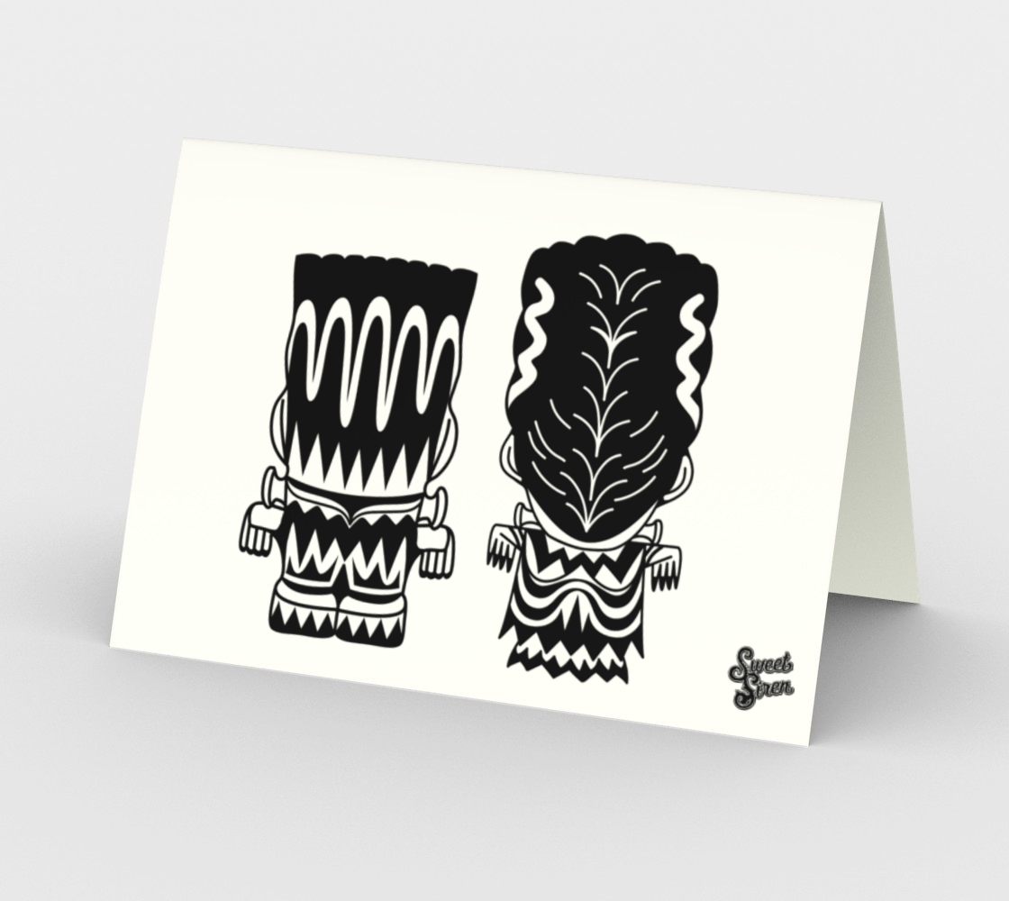 Franky & Bride Tiki Monsters - CARDS Set of 3