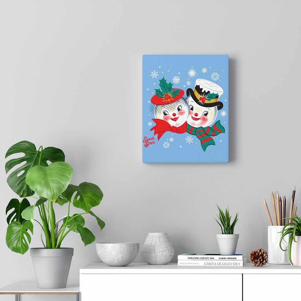 Snowed In - Powder Blue Canvas Print