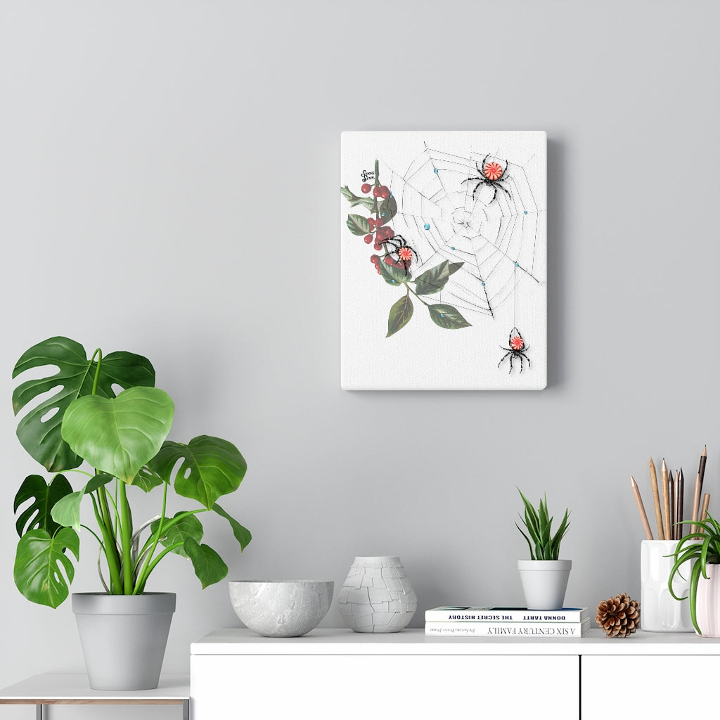 Peppermint Spider Web - Canvas Print 8"x10"