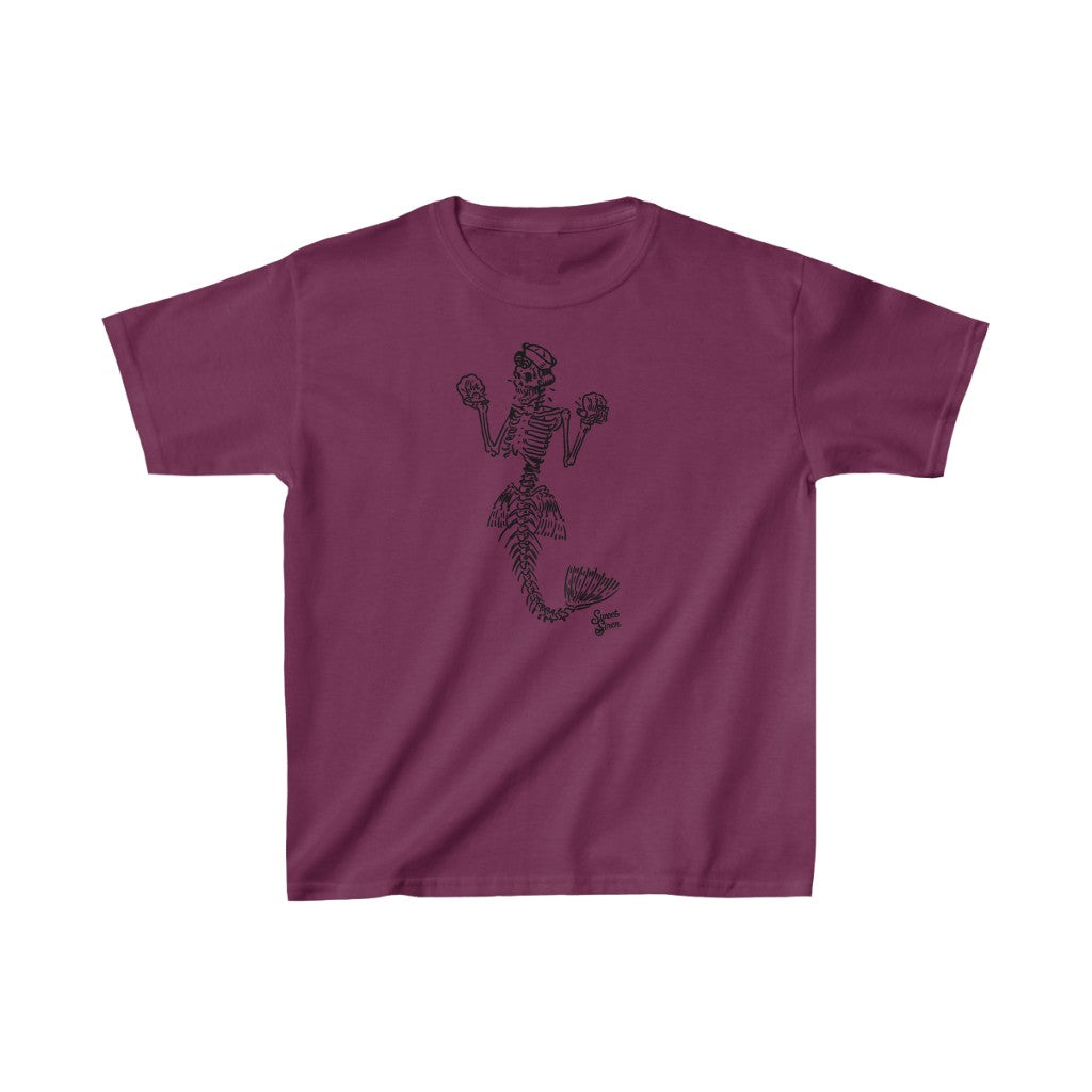 Skeleton Mermaid - Youth Kids Tee