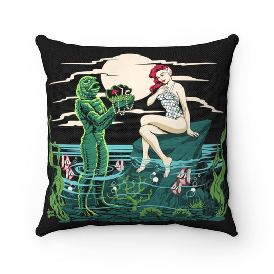 Mid Century Swamp Couple - 10"x10" Pillow