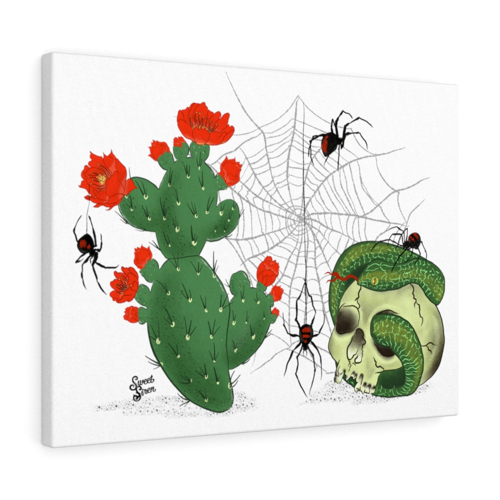 Goth Western Spiderweb - Canvas Print